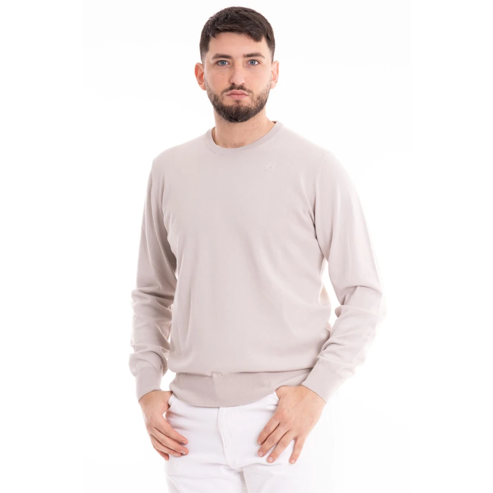 K-way Katoenen Heren Trui Sebastian Stijl Beige Heren