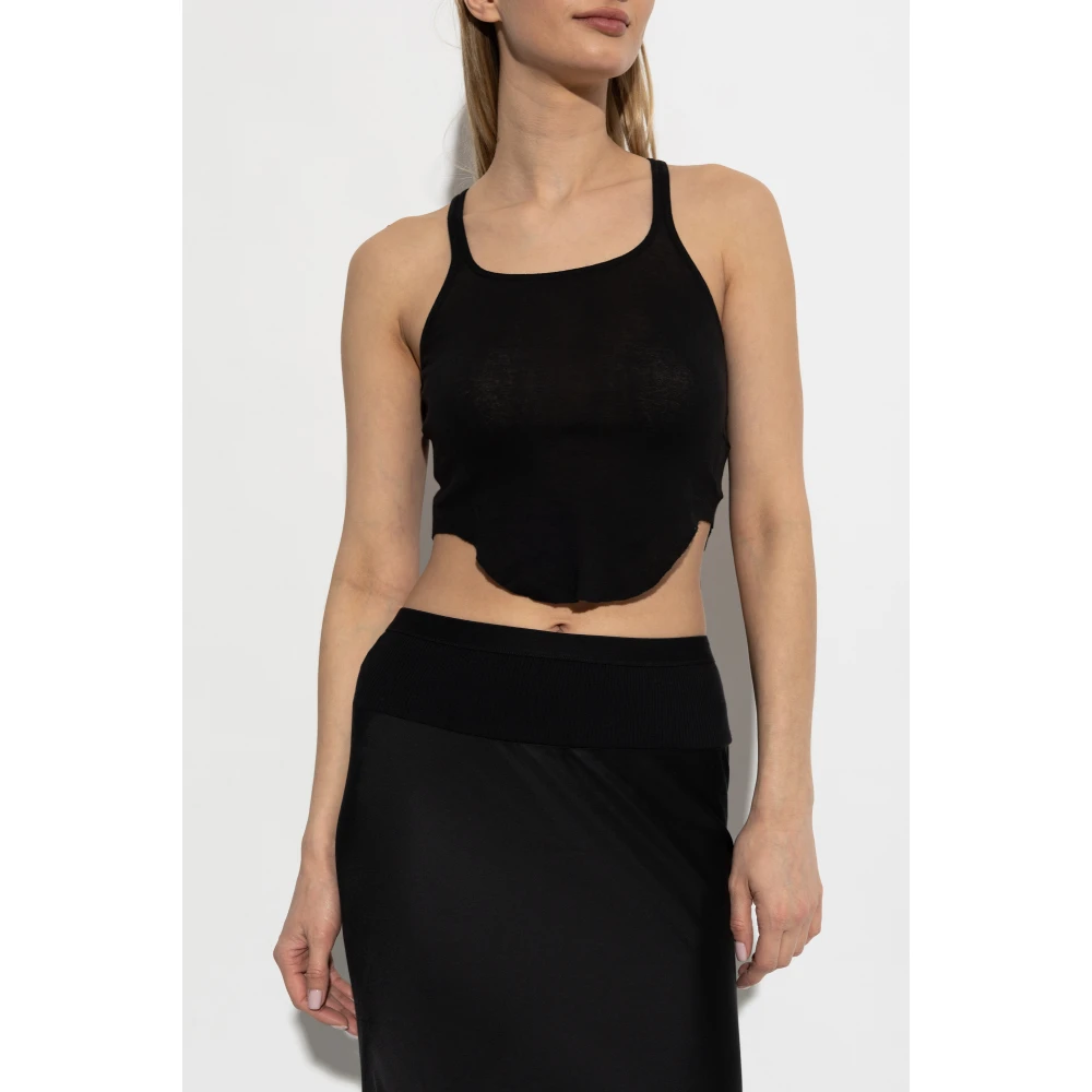 Rick Owens Crop Top Black Dames