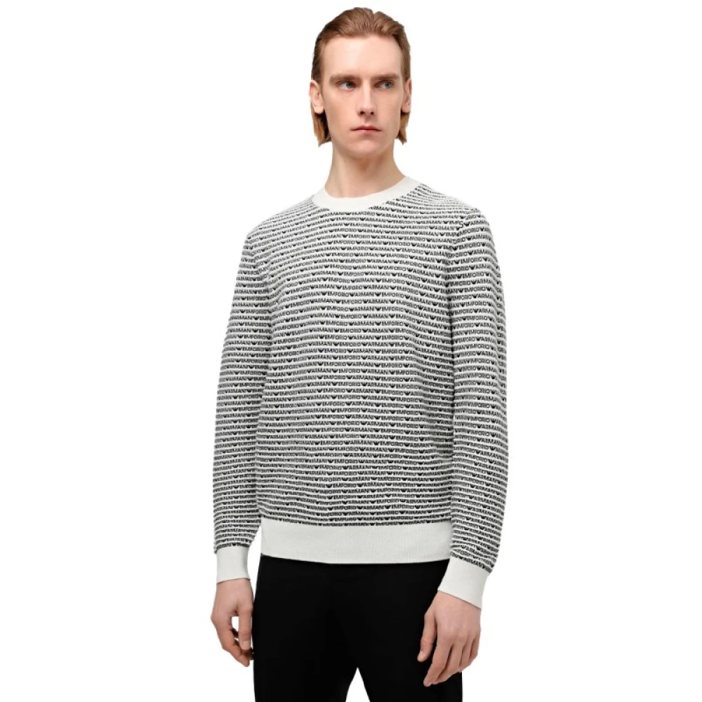 Armani Multicolor Multilogo Jersey voor Mannen Multicolor Heren