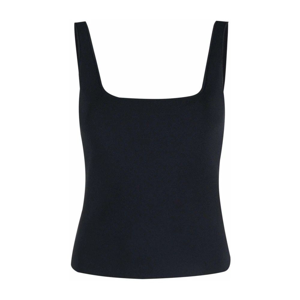 Vince Zwarte casual broek met vierkante voorkant Black Dames