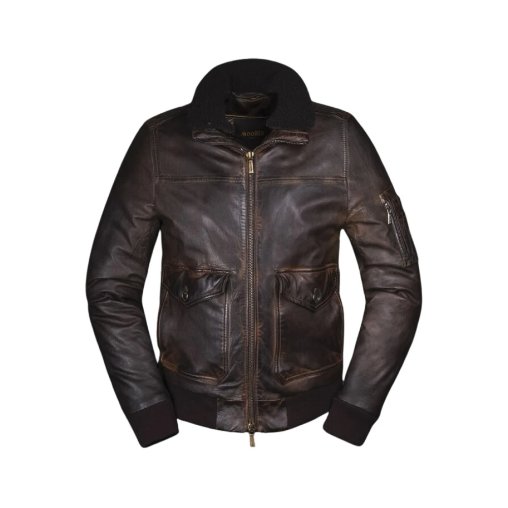 Jackets > Leather Jackets - - Moorer - Modalova