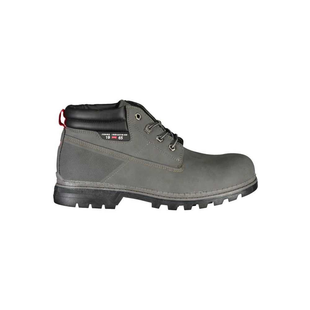 Carrera Men's Gray Urban Contrast Detail Lace-Up Boots