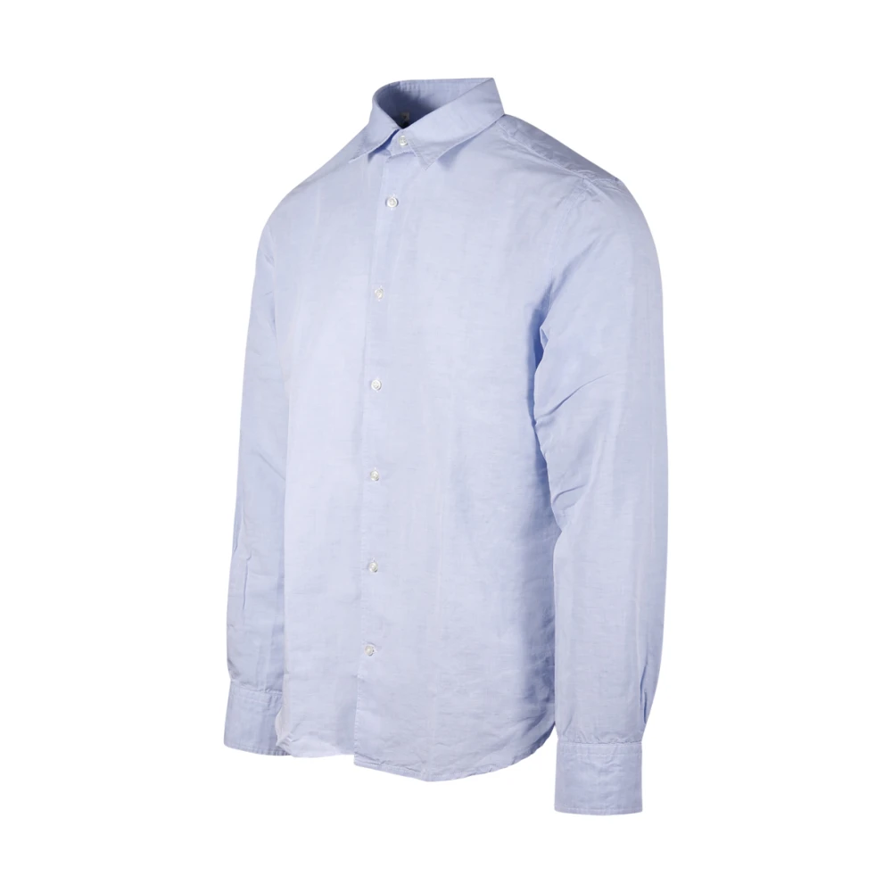Officine Générale Blauwe Giacomo Shirt Blue Heren