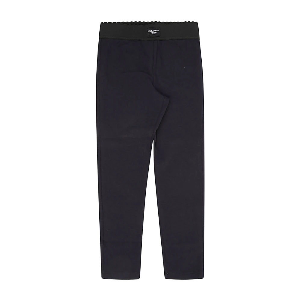 Dolce & Gabbana Blå Leggings för Flickor Aw24 Blue, Flicka