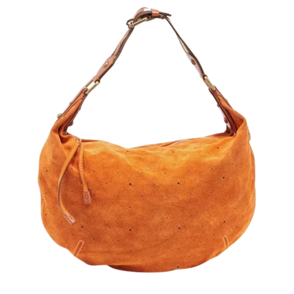 Louis Vuitton Vintage Pre-owned Suede handbags Orange Dames
