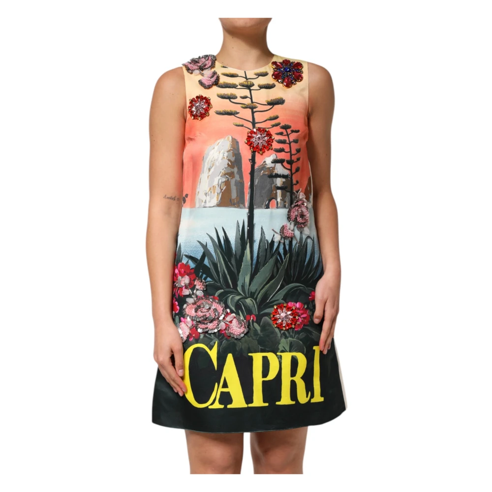 Dolce & Gabbana Women's Crystal Embellished A-Line Mini Dress