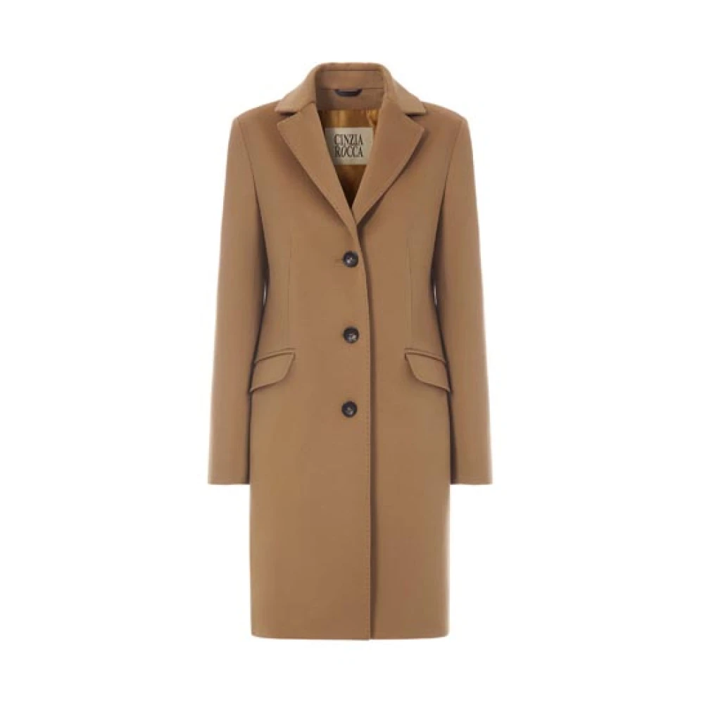 Cinzia Rocca 3 4 Mantel Stijlvol U236 Model Brown Dames