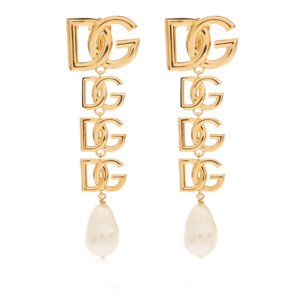 Dolce & Gabbana Yellow Earrings, Female, One Size, Drop Clip-On Earrings