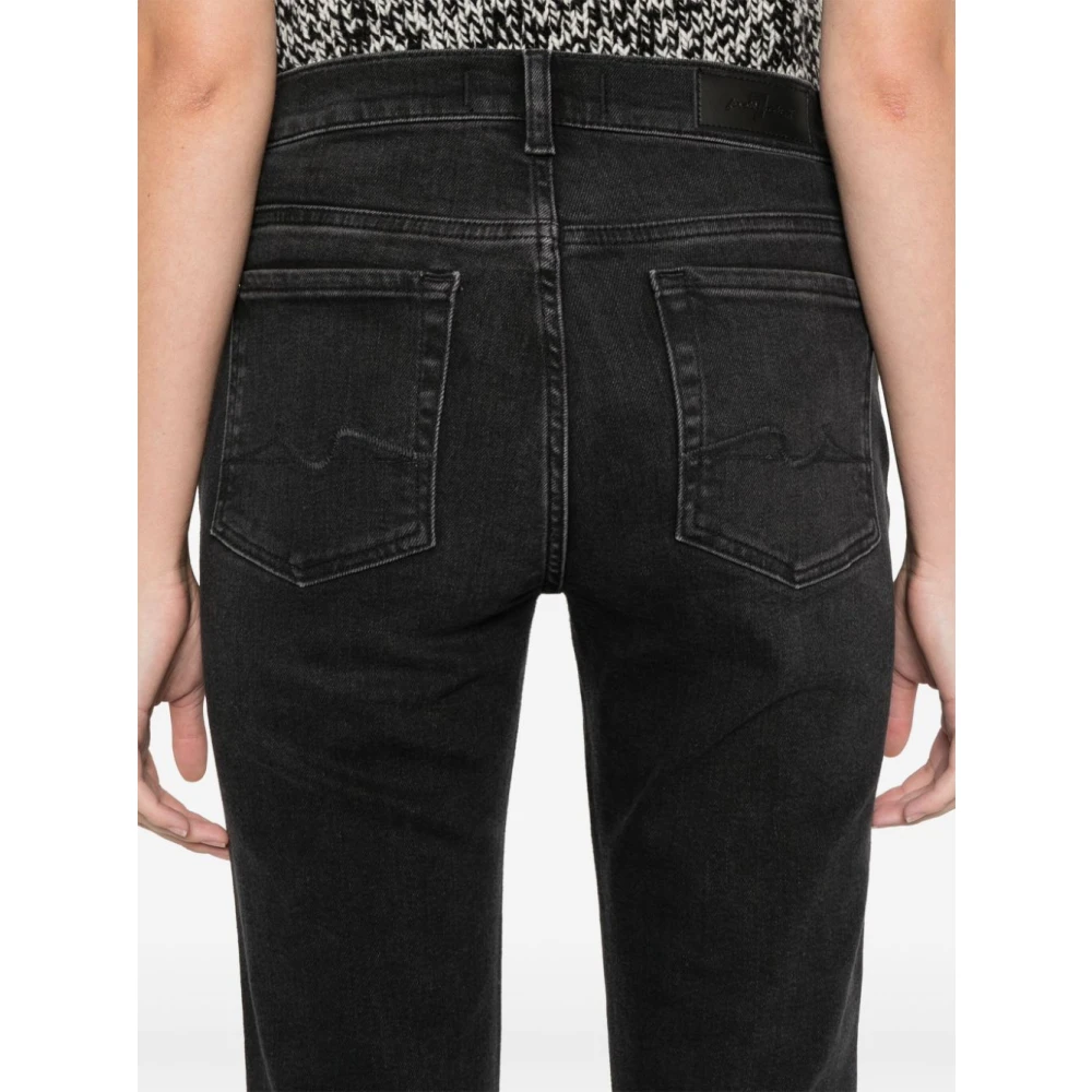 7 For All Mankind Jeans Flare Pre-owned Black Dames