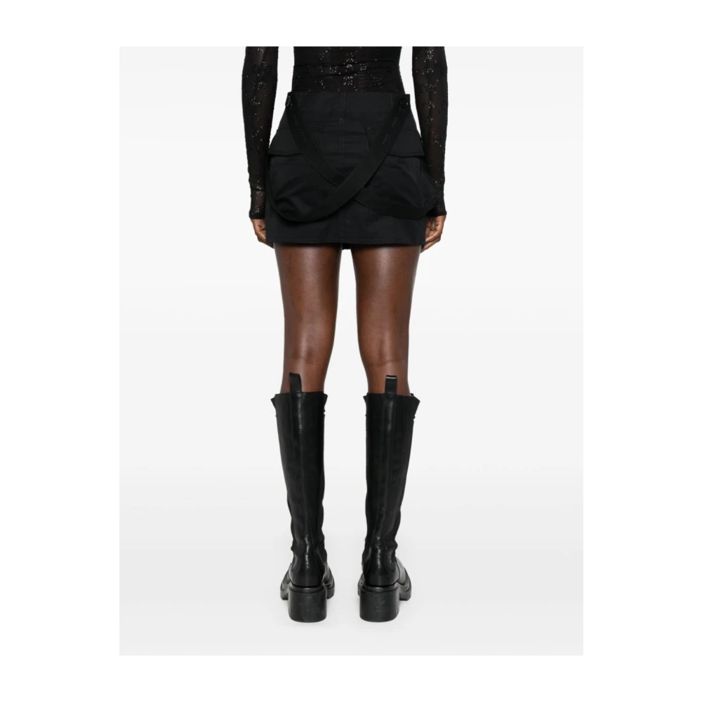 Off White Zwarte Rok met Zakken Black Dames