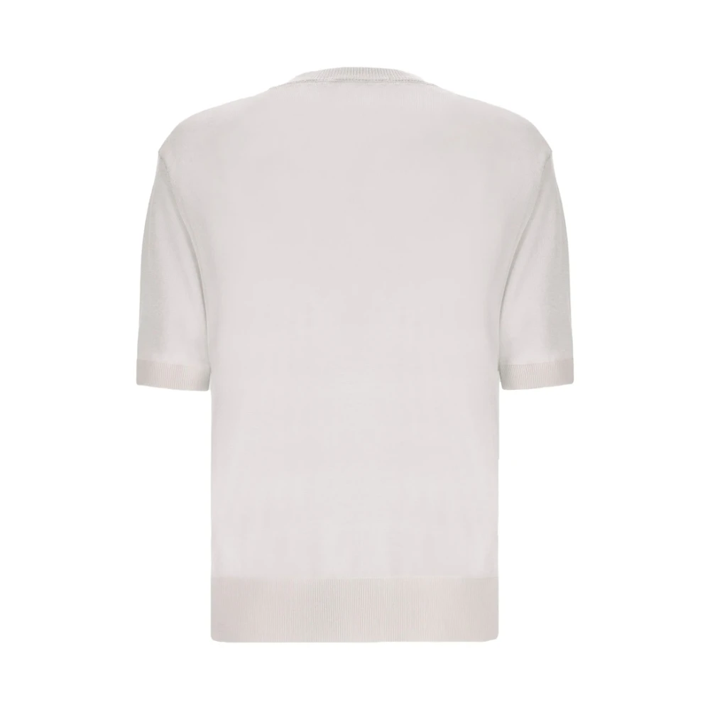 Laneus Witte Crew Neck T-shirt White Heren