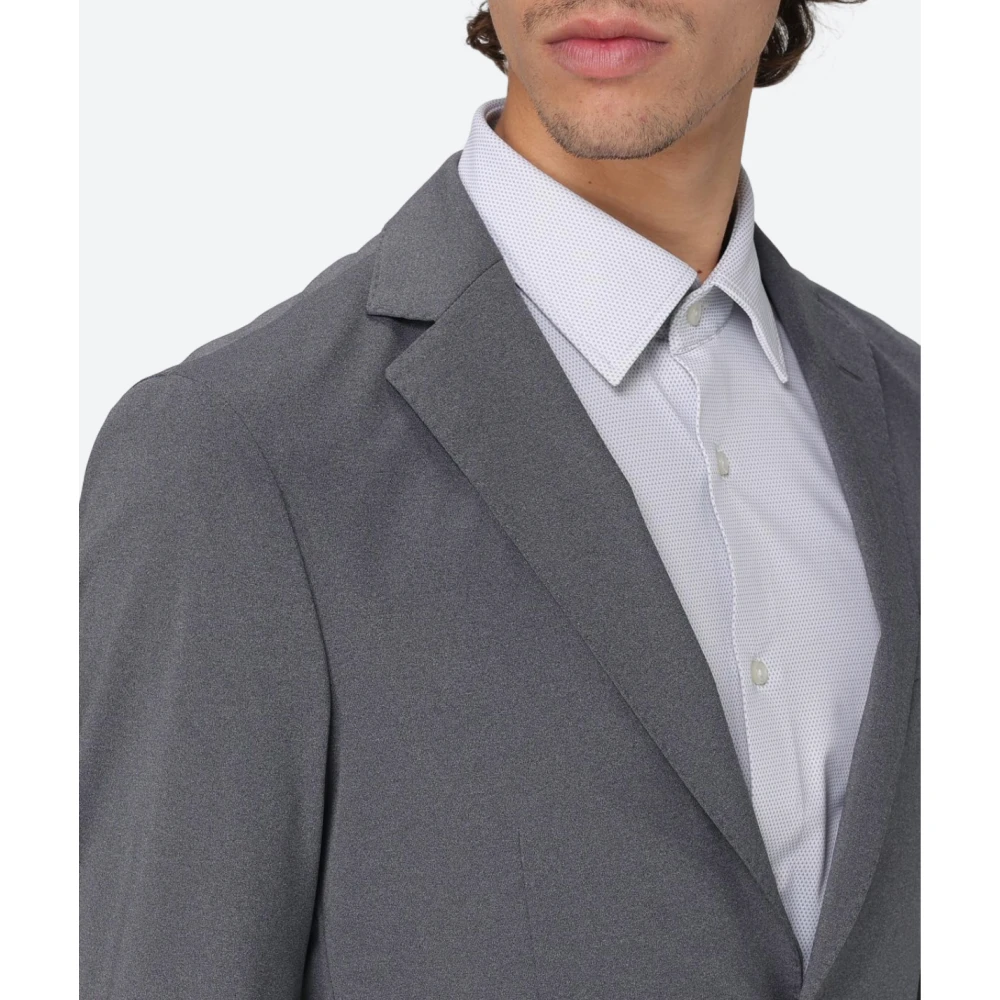 Hugo Boss Stretch Technische Stof Jas Gray Heren