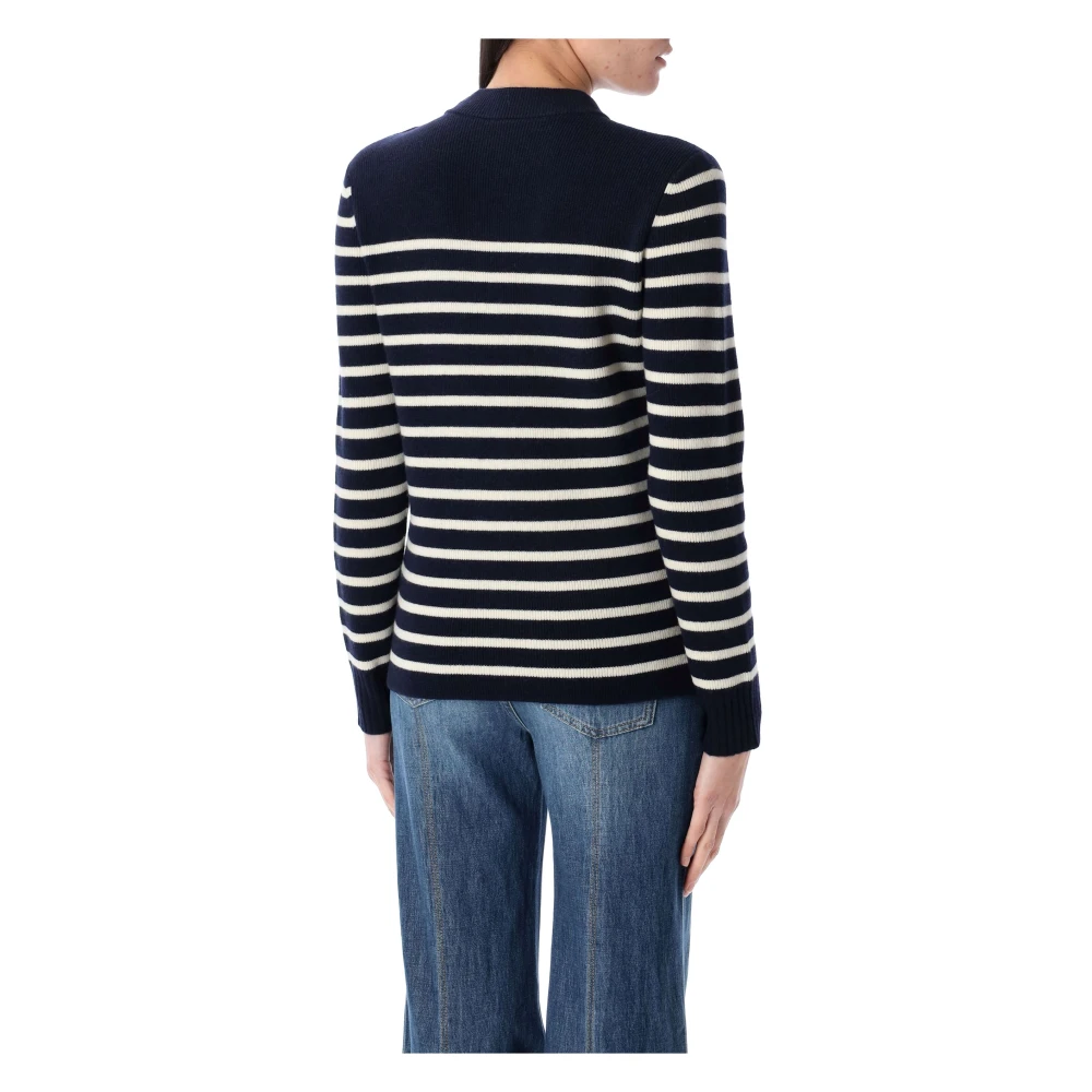 Chloé Gestreepte Sailor Sweater Blauw Wit Blue Dames