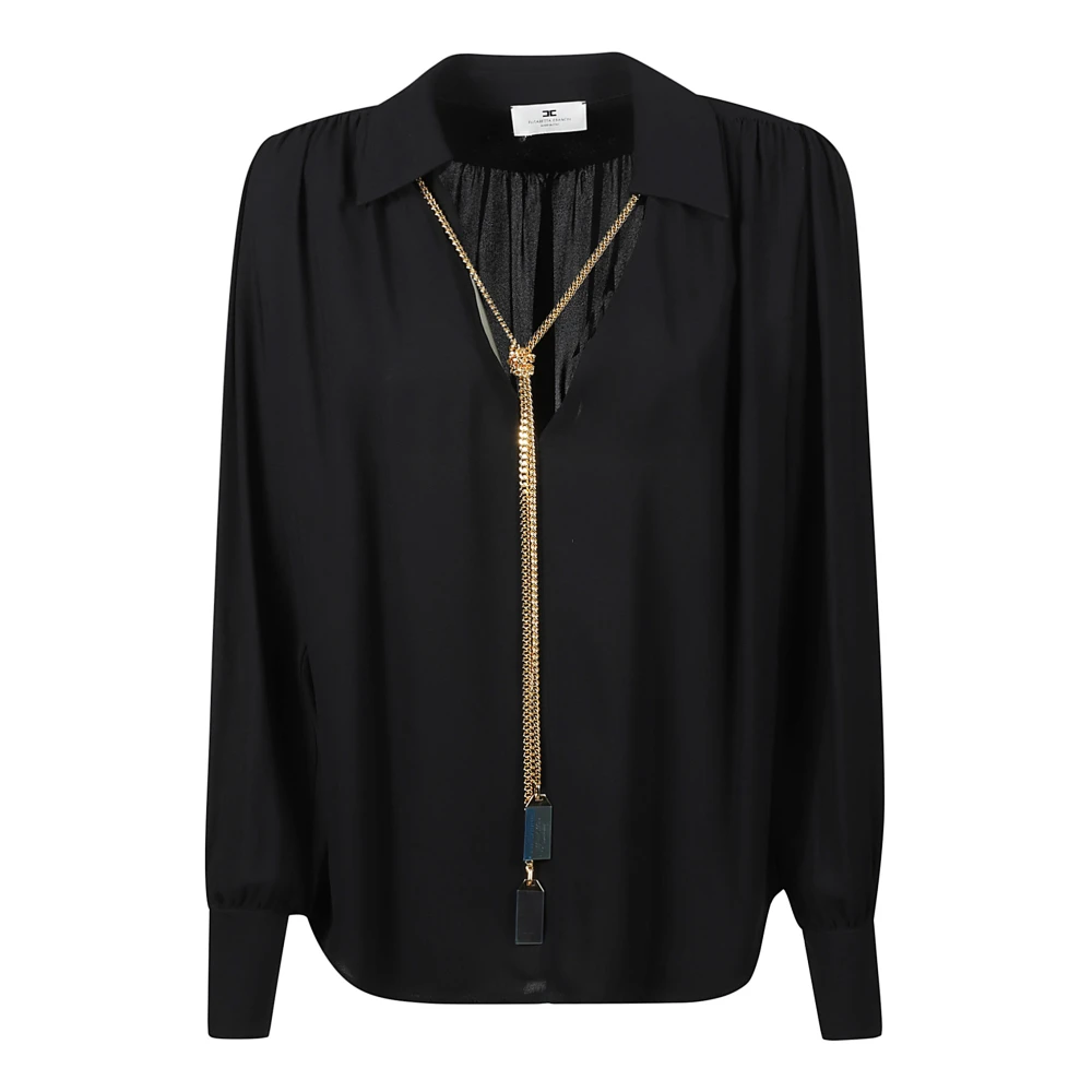 Elisabetta Franchi Stijlvolle longsleeve Black Dames