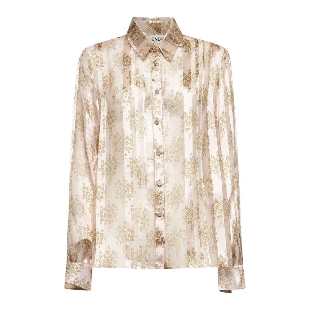 Fendi Zijden bloemenprint overhemd Multicolor Dames