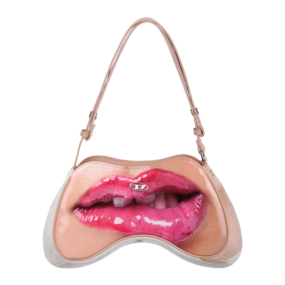 Diesel Schoudertas met glanzende print en logo Multicolor Dames