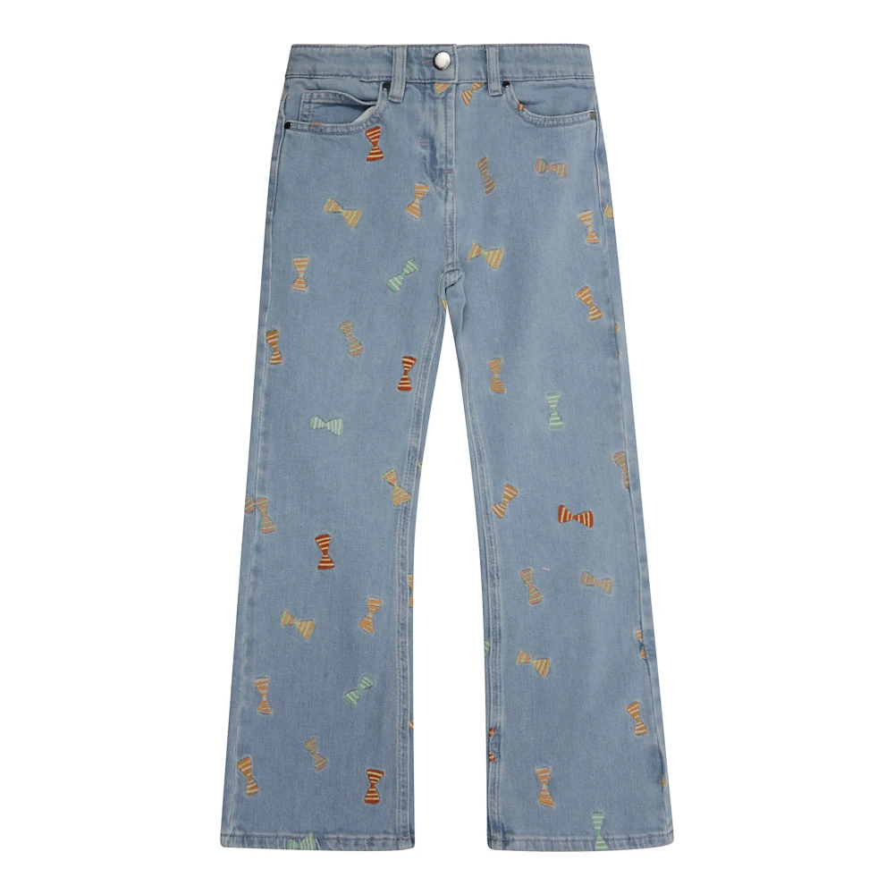 Stella McCartney Flare Fiocchi Barn Jeans Trendig Stil Blue, Flicka