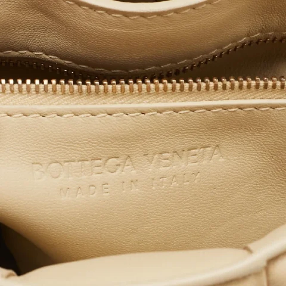 Bottega Veneta Vintage Pre-owned Leather shoulder-bags Beige Dames