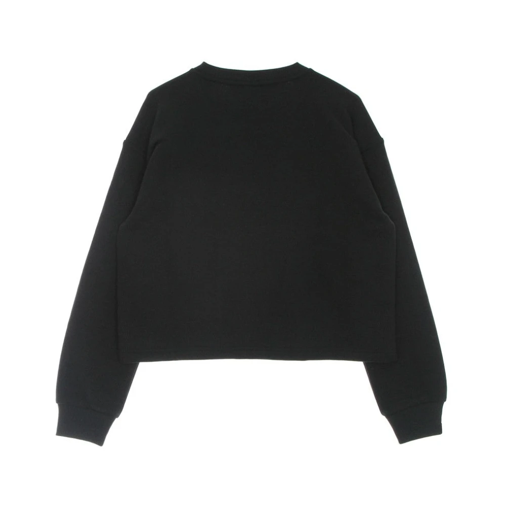 Fila Zwarte Beauty Cropped Crew Sweatshirt Lichtgewicht Black Dames