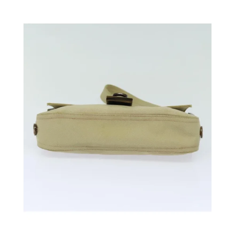 Salvatore Ferragamo Pre-owned Canvas shoulder-bags Beige Dames