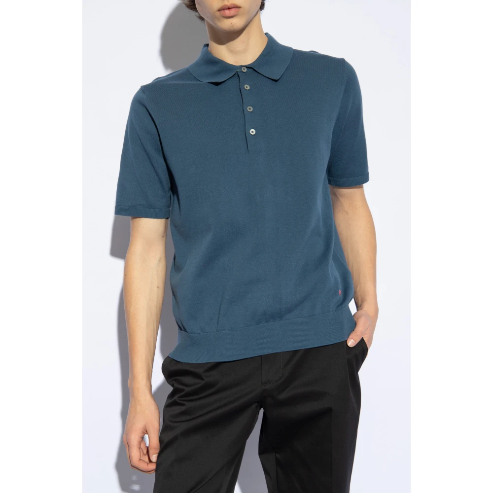 PS By Paul Smith Polo shirt met logo Blue Heren