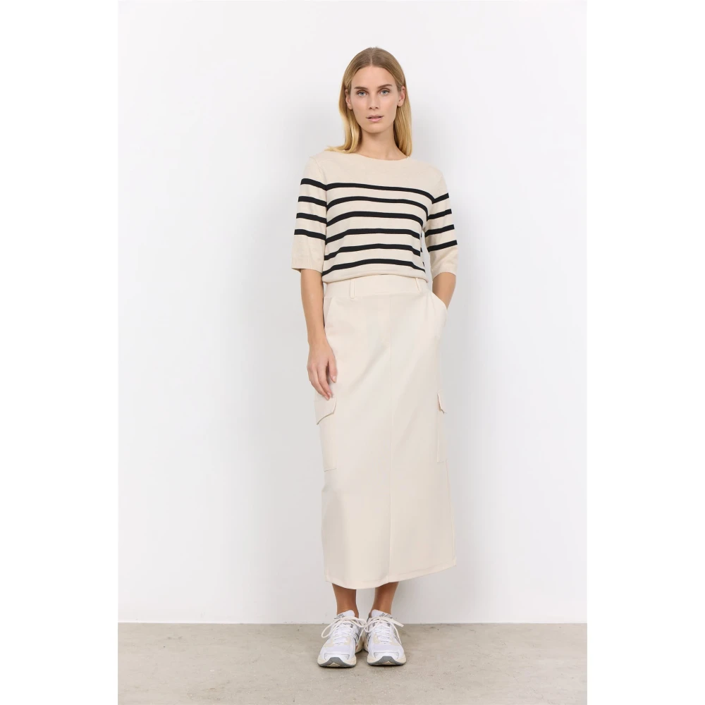 Soyaconcept Gestreepte Dollie Top Beige Dames