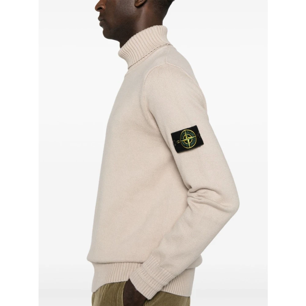 Stone Island Casual Gebreide Pullover Sweater Beige Heren