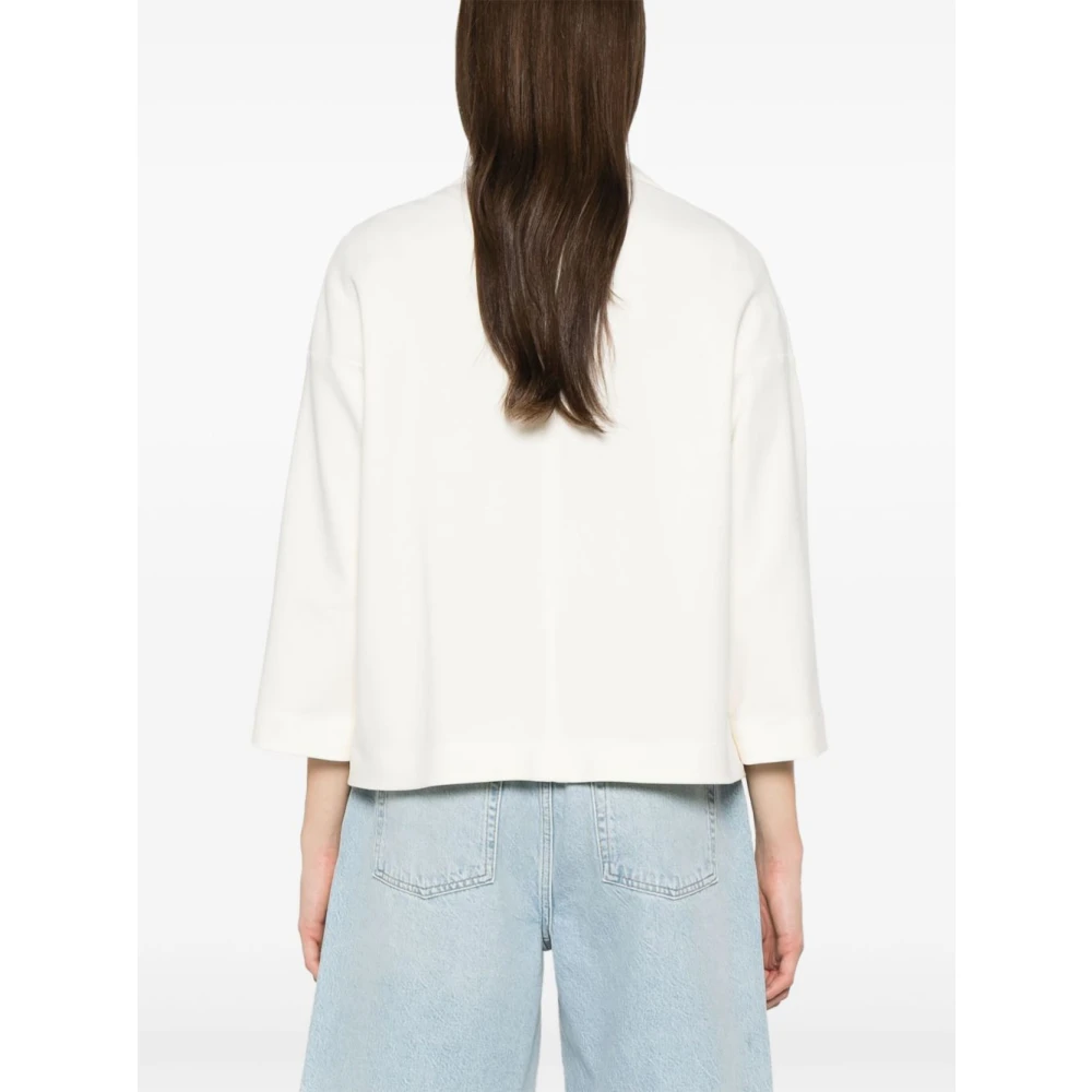 Circolo 1901 Witte Drop Shoulder Jas Italiaanse Stijl White Dames