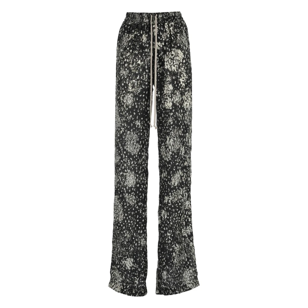 Rick Owens Zwarte broek met elastische tailleband en zakken Black Dames