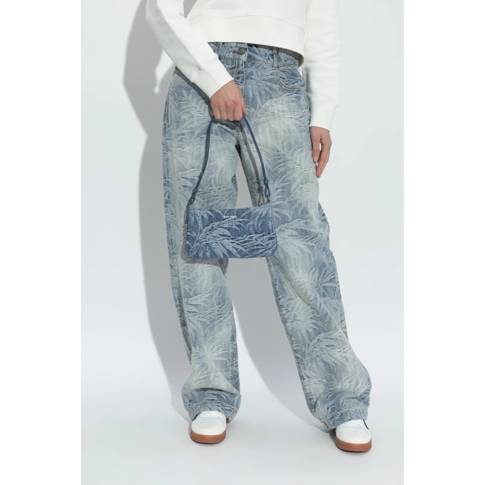 Palm Angels Denim schoudertas Blue Dames