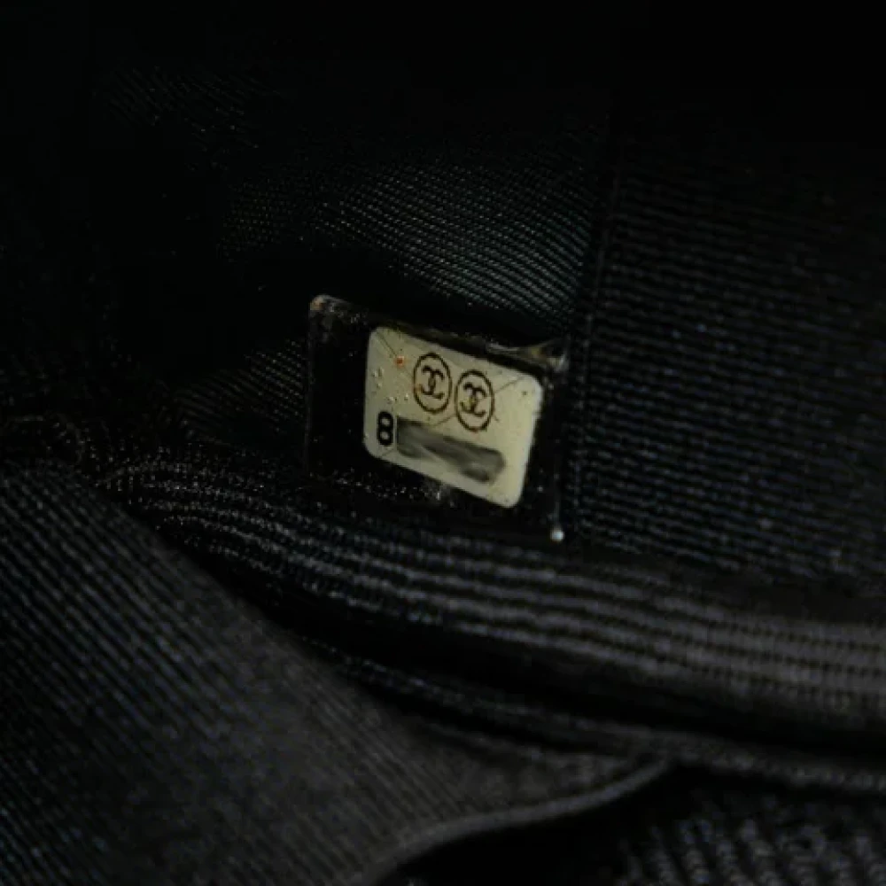 Chanel Vintage Pre-owned Canvas clutches Black Dames
