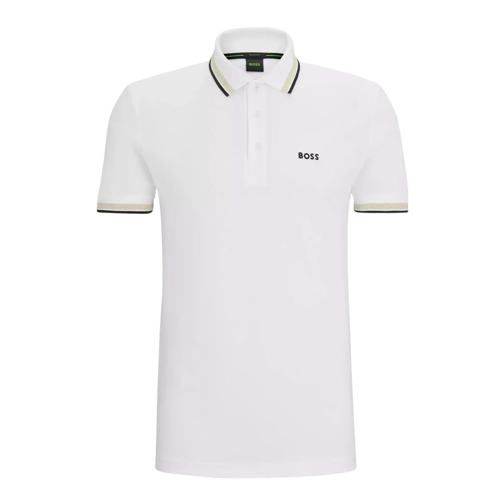 Boss Men's White Polo Shirts,, Classic Polo Shirt Medium