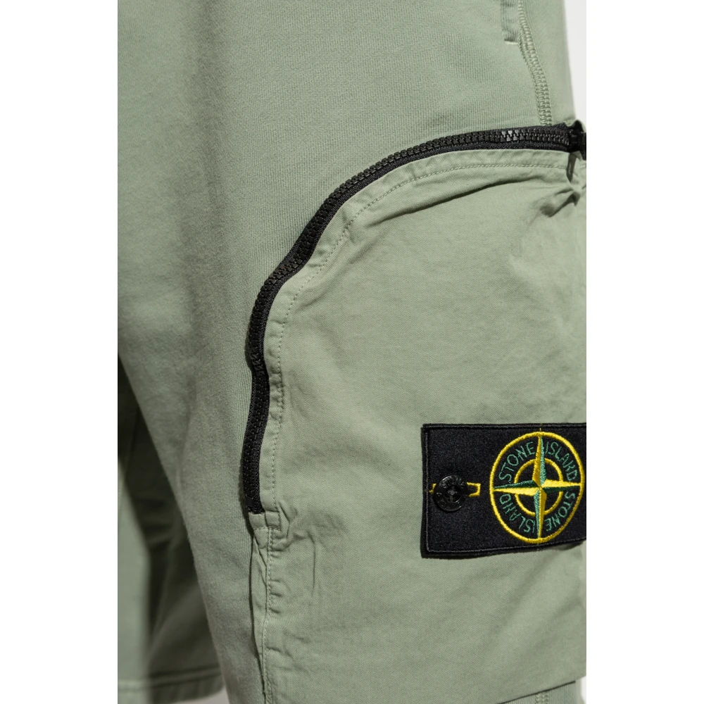 Stone Island Shorts met logo Green Heren