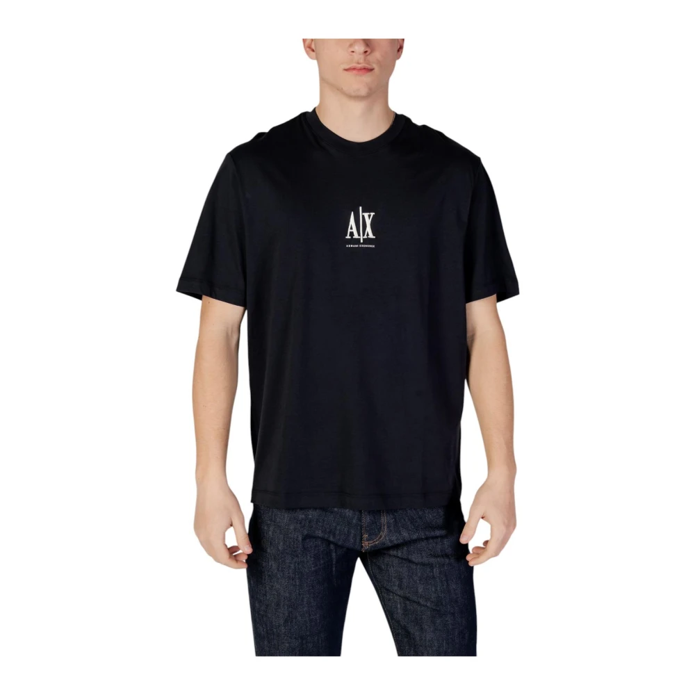 Armani Exchange Logo Short Sleeve Tee - Male - T-Shirts - Blue - Xs - Tops - Image 4