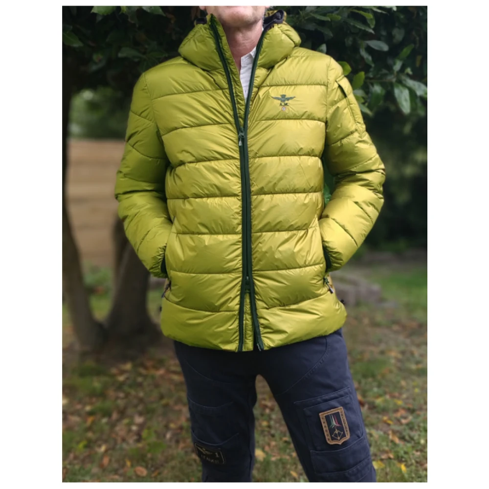 aeronautica militare Gewatteerde jas met capuchon Green Heren