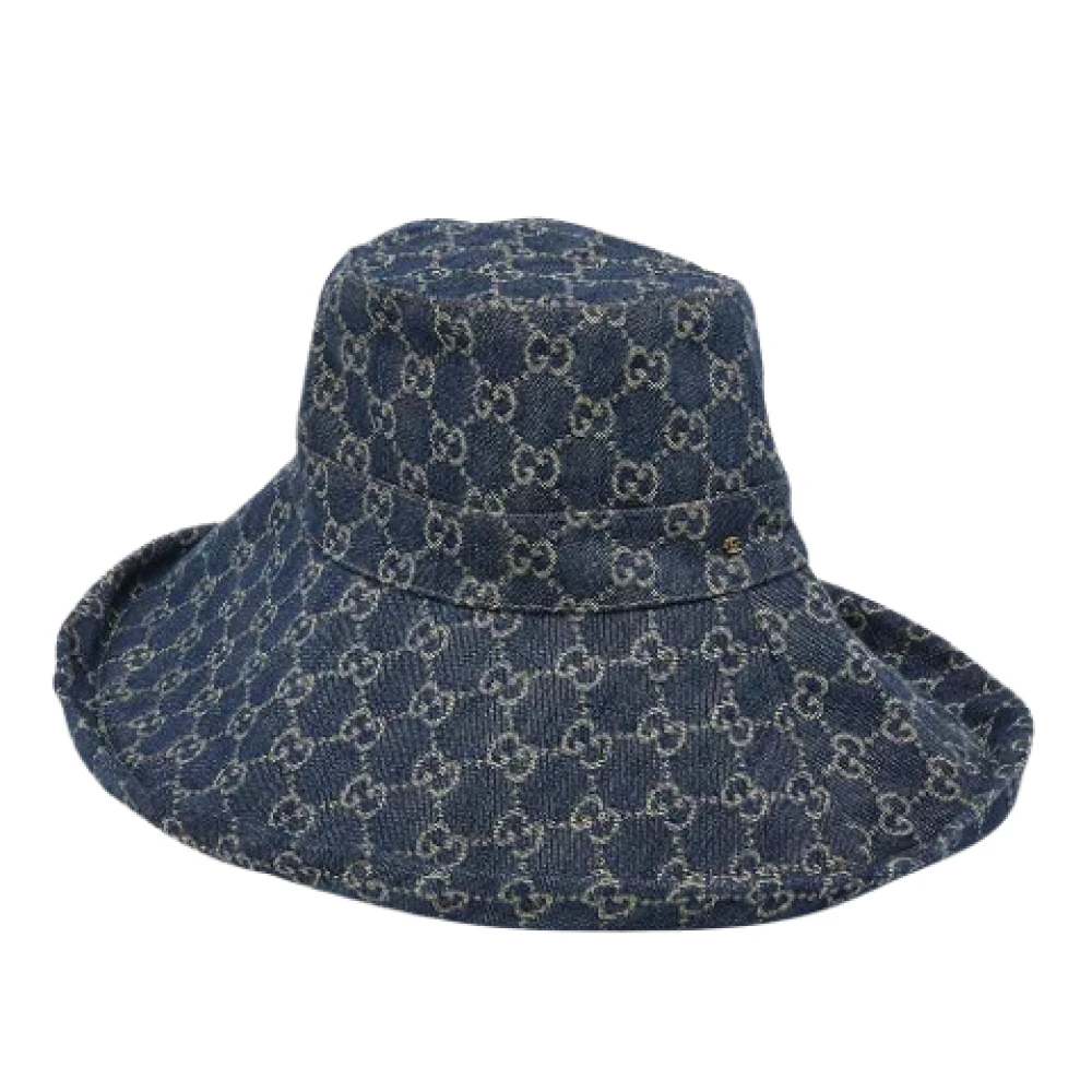 Gucci Vintage Pre-owned Fabric hats Blue Dames