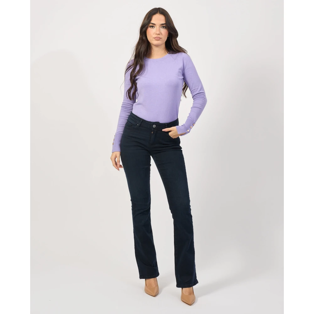 Fracomina Blauwe Slim Fit 5-Pocket Jeans Blue Dames