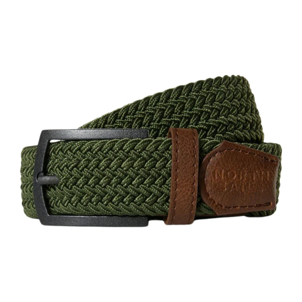 North Sails Green Braided Logo Belt - Female - Belts - One Size - Accessories