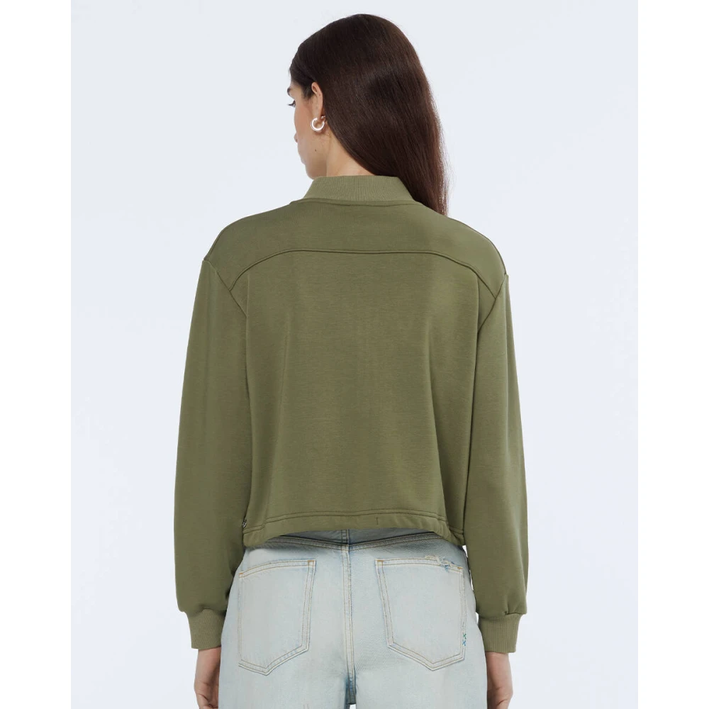 Scotch & Soda Jersey Bomber Vest Green Dames
