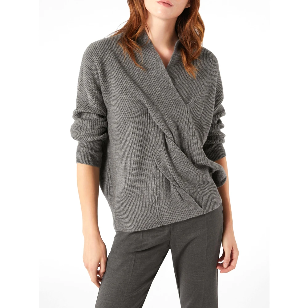 Pennyblack Grijze Trui met Maxi Vlecht Gray Dames