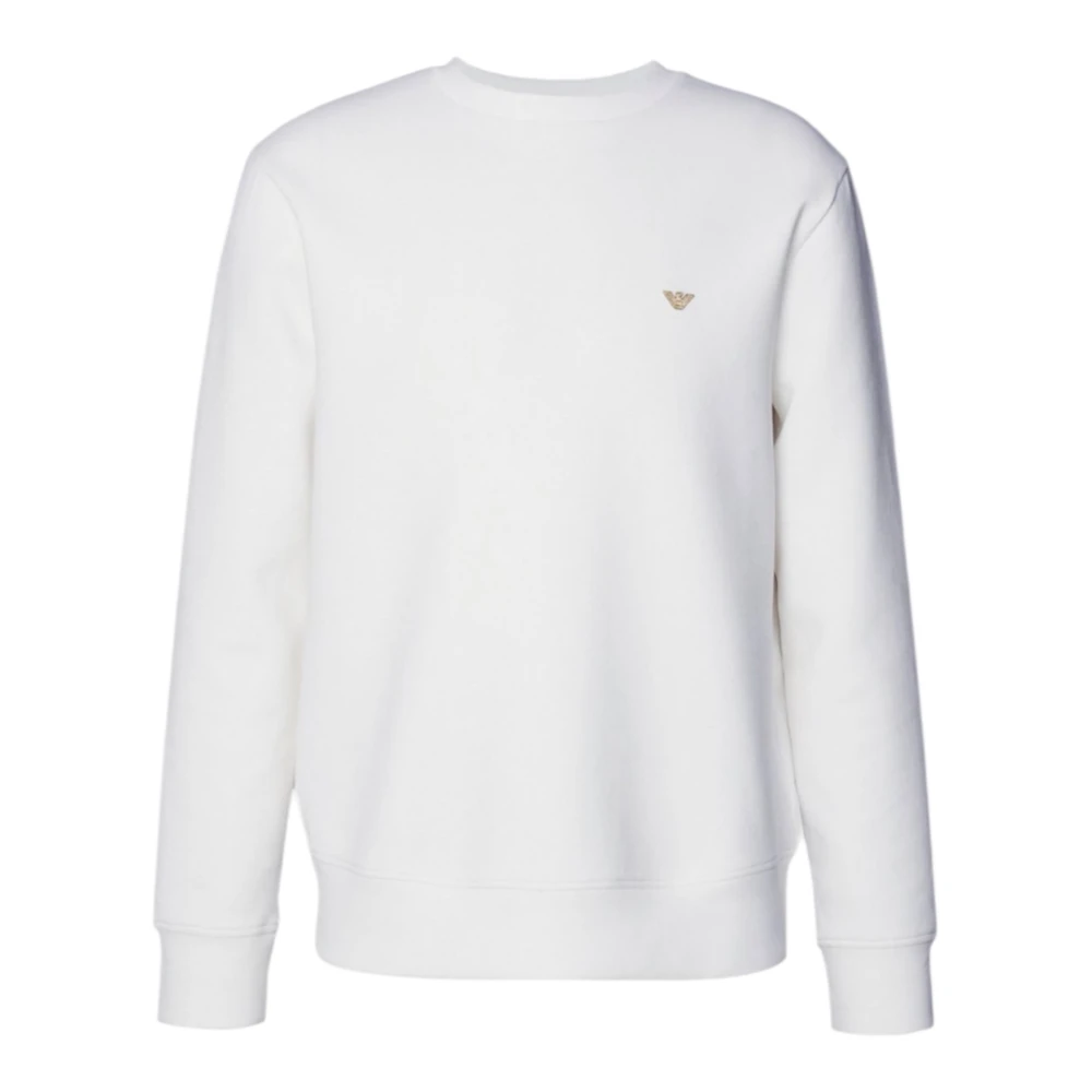 Emporio Armani Men's White Sweatshirts,, Sweatshirt Style Em0017 Medium
