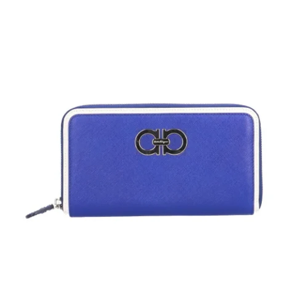 Salvatore Ferragamo Pre-owned Leather wallets Blue Dames