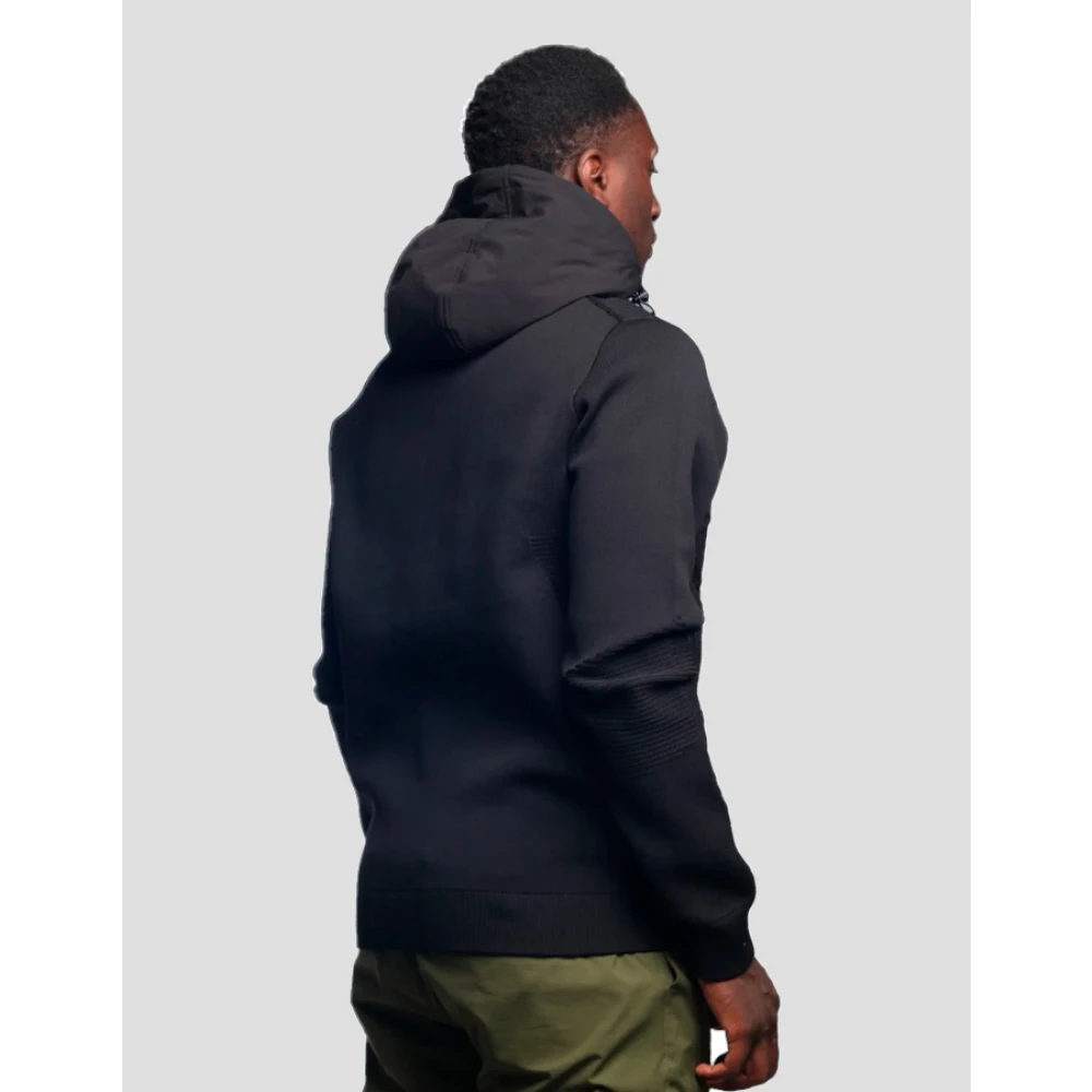 Outhere Zwarte Zip Hoodie Combi Stijl Black Heren