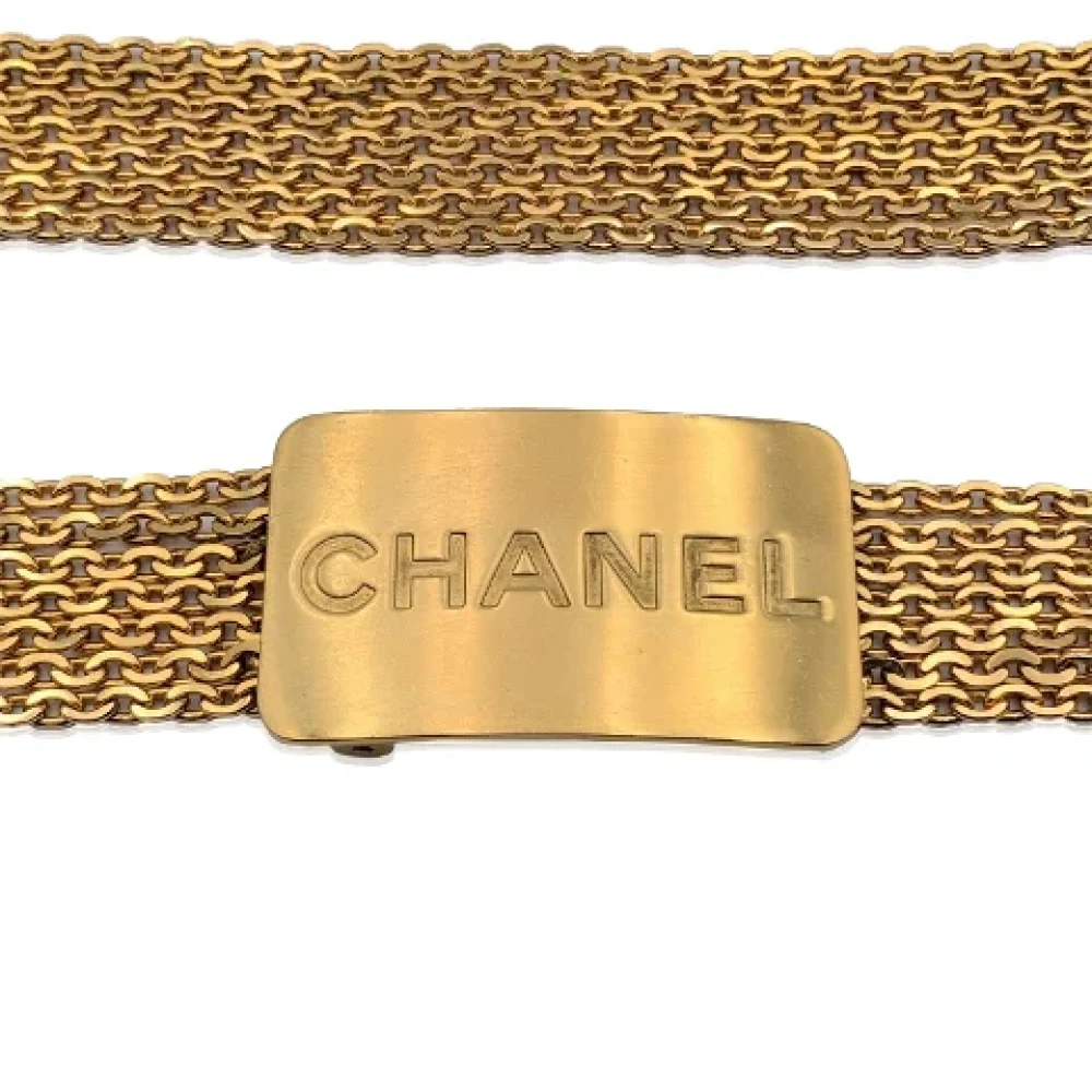 Chanel Vintage Pre-owned Metal belts Yellow Dames