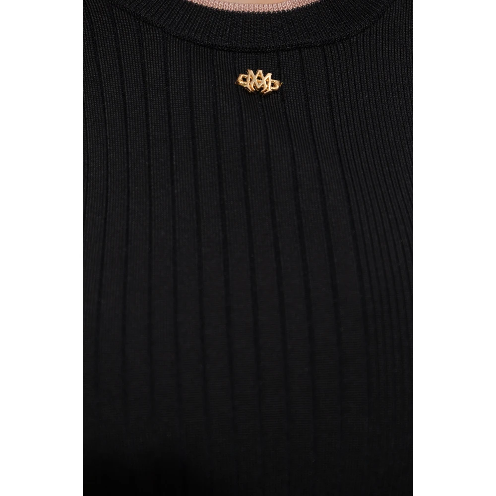Amiri Top met open rug Black Dames