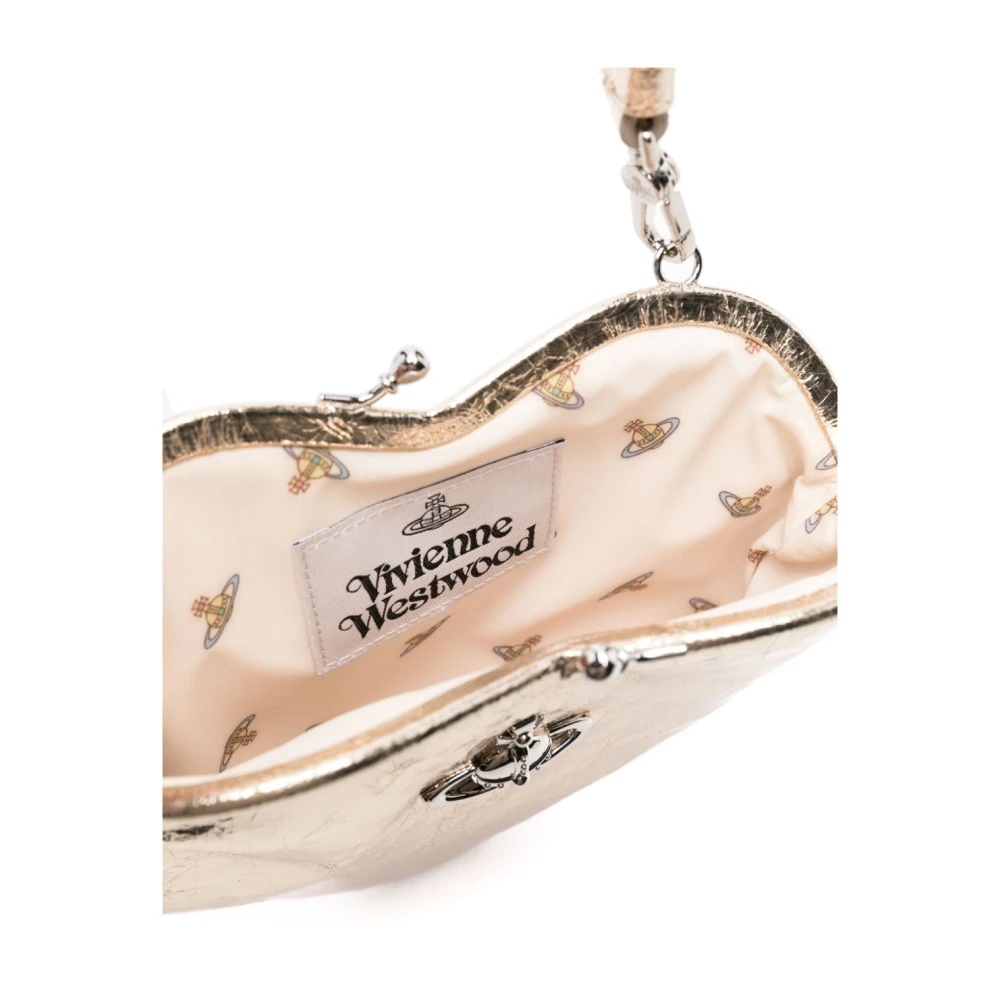 Vivienne Westwood Gouden Kiss-Lock Schoudertas Yellow Dames