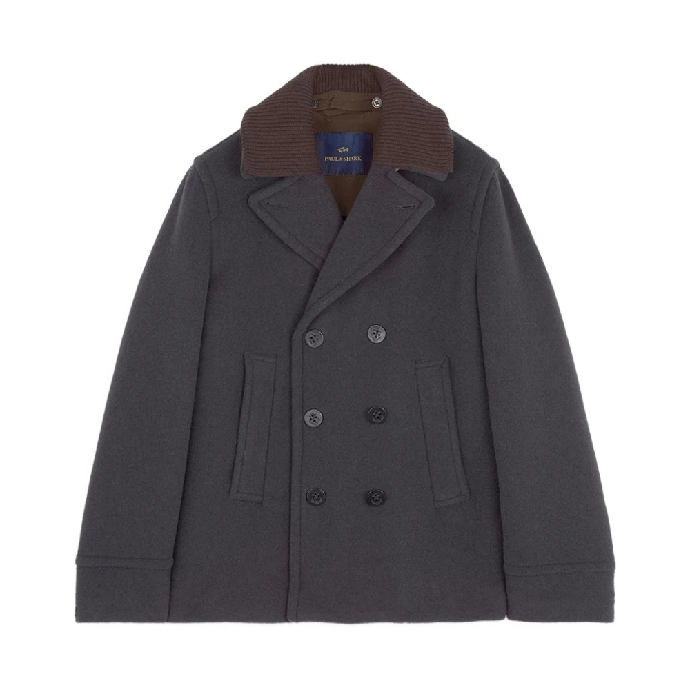PAUL & SHARK Peacoat With Ribbed Collar - Image 3