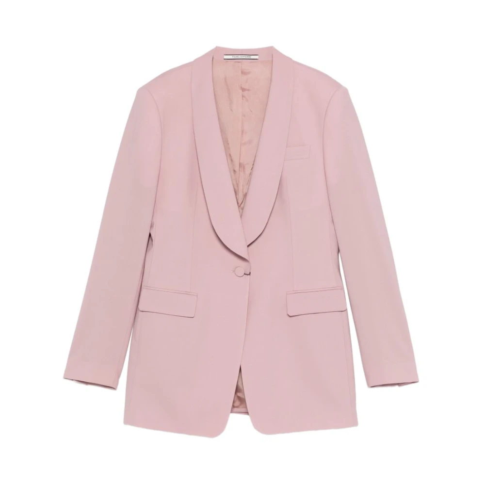 Tagliatore Women's Pink Blazers, M, Shawl Lapel Blazer