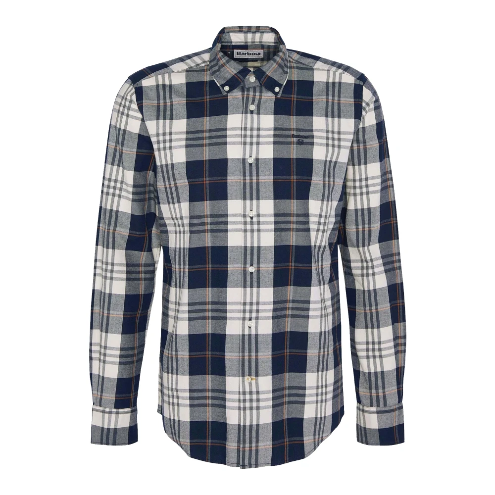 Barbour Fluweel Maatwerk Overhemd Klassiek Navy Multicolor Heren