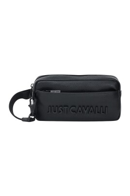 black-eco-leather-compact-pochette-bag